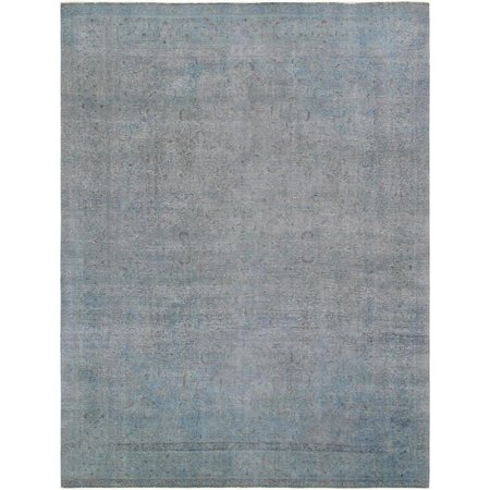 SUPREME 9 ft. 5 in. x 12 ft. 8 in. Pasargad Vintage Overdyes Hand-Knotted Lambs Wool Area Rug ST1123464